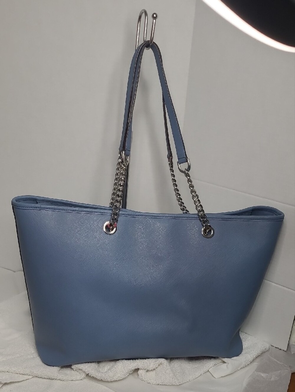 Michael Kors Slate Blue Chain-Detail Tote - Picture 3 of 13